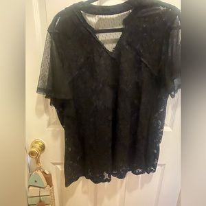 Worthington black lace blouse